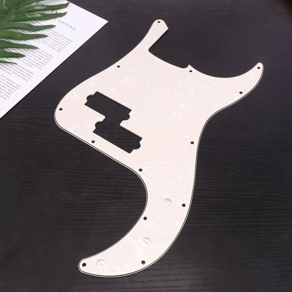 HONMEET Bass Pickguard Anti Scratch Light Beige Rectangle 1Pack