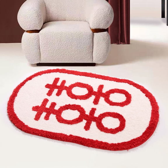 HONMEET Rectangular Bathroom Rug Chinese Style, Anti-Fade, Wear-Resistant Bath Mat for Home, Non- , 1 Piece