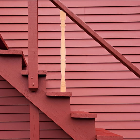 HONMEET Beige Unfinished Wood Railing Posts for Home Decor, Roman Column Style Decorative , and Easy to Install