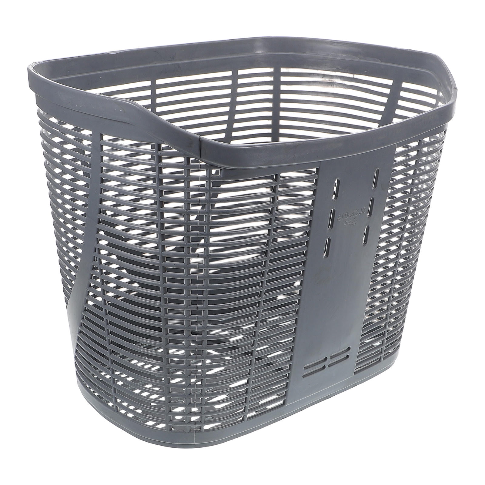 HONMEET Grey Plastic Front Handlebar Bike Basket, Detachable Multi-Purpose Carrier for Groceries, Vegetables, and Everyday Use
