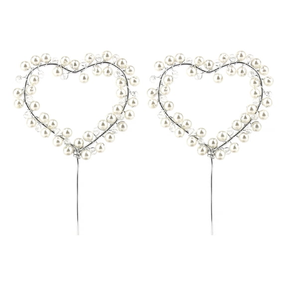 HONMEET Shiny Heart Cake Topper Premium Alloy Birthday Party Decoration for Cakes and Special Celebrations