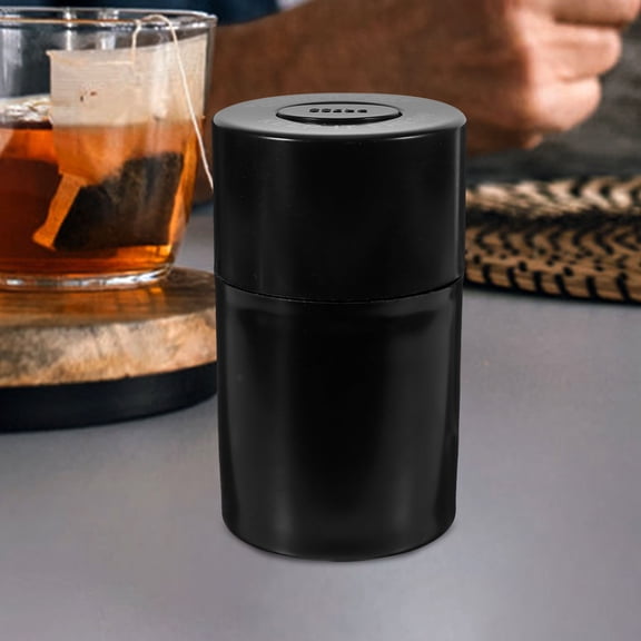 HONMEET Sealed Food Storage Jar Black Airtight Container for Spices Grains and Multifunctional Use