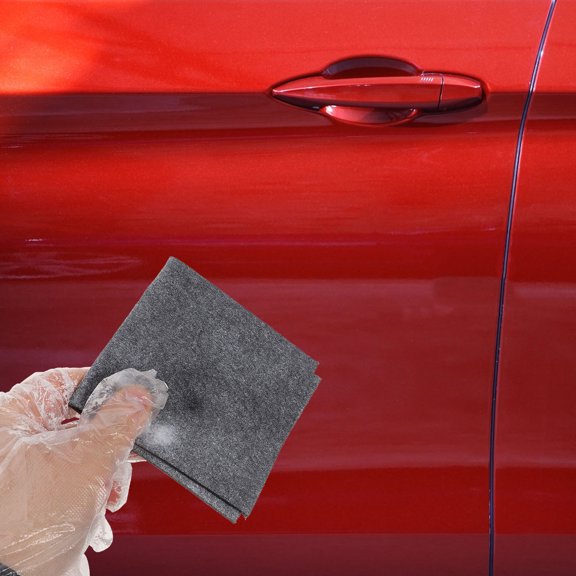 HONMEET Black Car Polishing Cloth, Polyester Auto Detailing Towel for Paint Repair, Scratch Removal and Wax Buffing, 1 Pack
