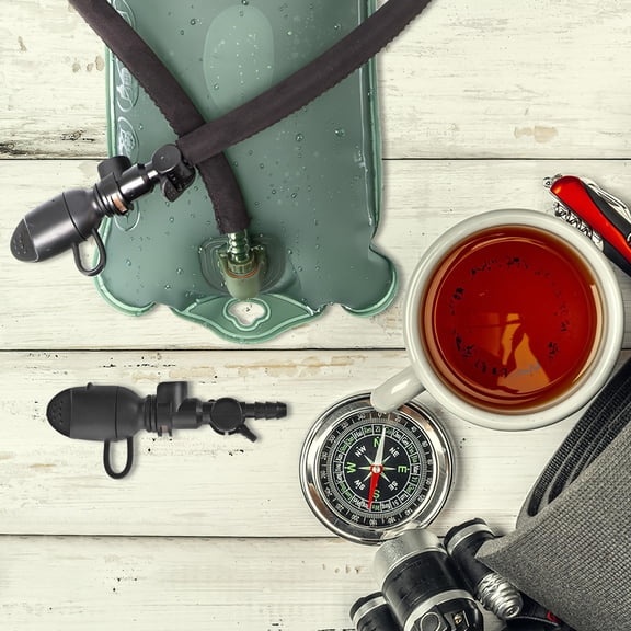 HONMEET Black Hydration Bladder Nozzle Replacement with Easy Detachable Mouthpiece and Antifreeze Valve