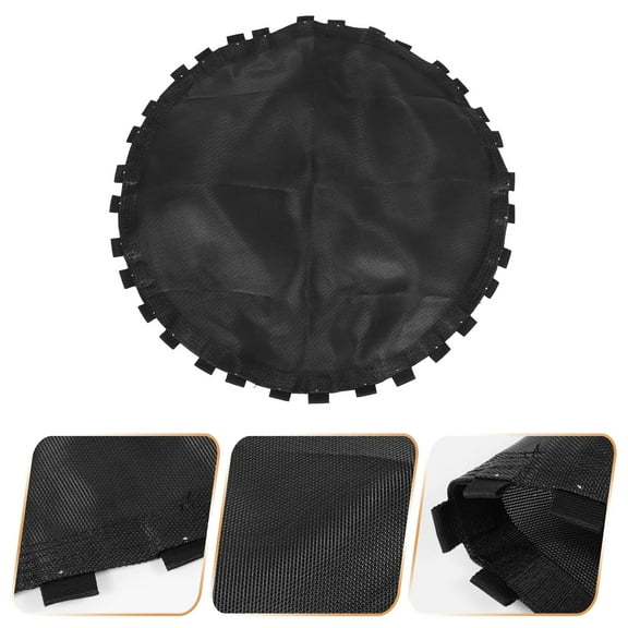 HONMEET Black Mesh Trampoline Mat Replacement for Outdoor Use with Precise Sewing