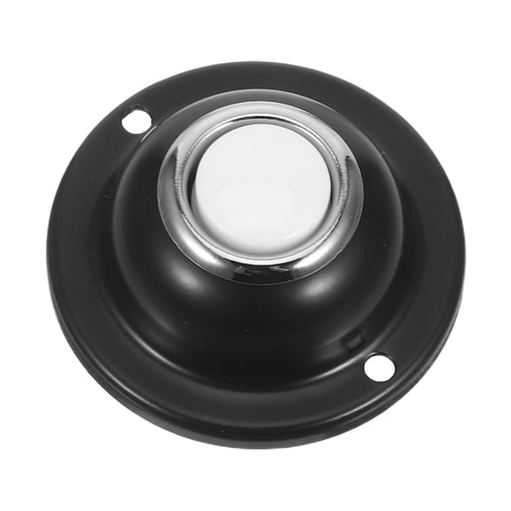 HONMEET Black Metal Doorbell Push Button, Door Bell with Visible Yellow Indicator Light for Home and Office, Easy Install