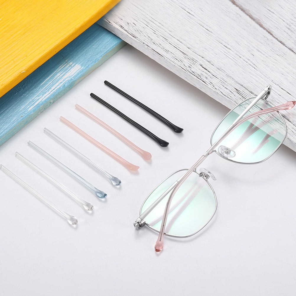 8 Pairs Eye Glasses Ear Grippers, Soft Silicone Glasses End Tips Ear Sock Sleeve Replacement Thin Metal Eyeglass Legs Glasses Temple Tips Eye Glass Re - Foto 10