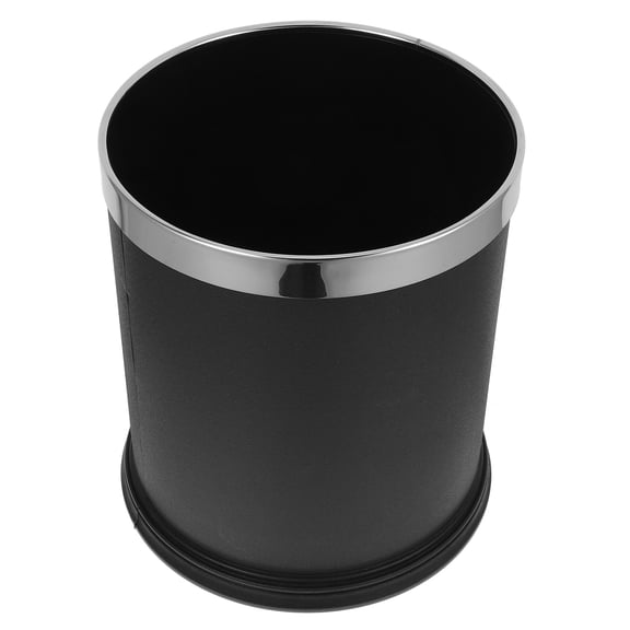 HONMEET Fireproof Black Trash Can for Bedroom, Kitchen & Bathroom - Storage Waste Bin for Home Use