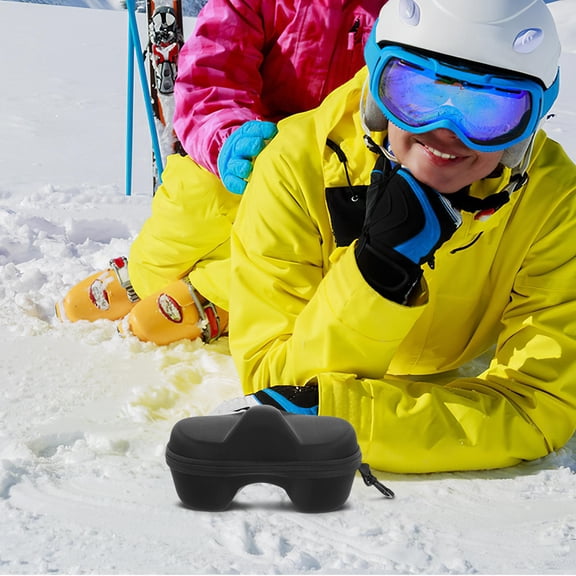 HONMEET Black Protective Goggles Case Durable Storage Holder for Ski Snowboard and Swim Eyewear