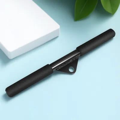 HONMEET Black Pull Down Bar Steel Straight Bar Cable Attachment for Home Gym Fitness Accessories
