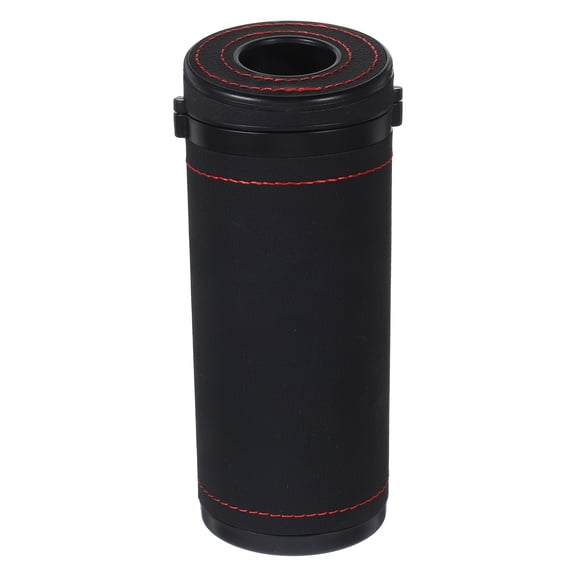 HONMEET Black Round Car Tissue Box Cylinder with Wide Opening for Quick Tissue Access