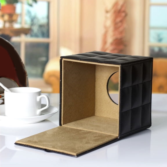HONMEET Black Tissue Box Paper Holder for Home Office Restaurant with Sturdy Construction