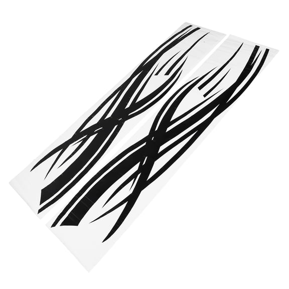 HONMEET Black Vinyl Car Graphic Decals with Racing Stripe Design for Auto Side Body Decoration