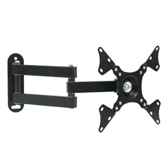 HONMEET Black Wall Mount Bracket Screen Rack with Universal Hole Pattern and Rotation for Flat Panel Tvs