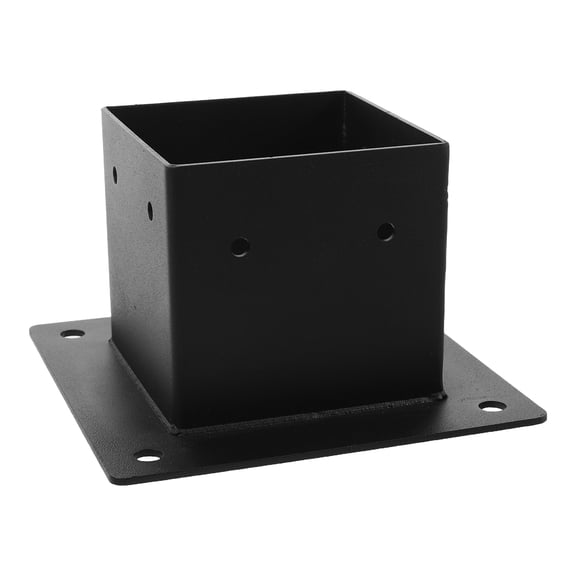 HONMEET Black Heavy Duty Carbon Steel Post Anchor Bracket for Deck Porch Supports, Easy to Install, Outdoor Hardware