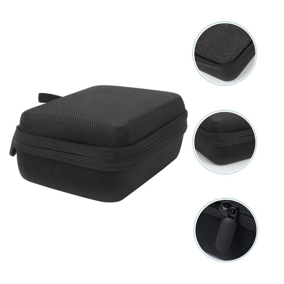 HONMEET Black EVA Zipper Pouch Case for Cameras and Digital Accessories, Protective Storage Bag