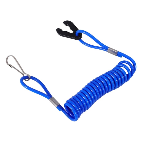 HONMEET Blue Boat Engine Safety Lanyard with Stop Button for Immediate Outboard Motor Shutdown