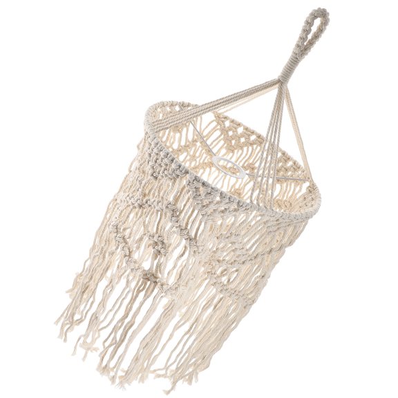 HONMEET Bohemian Style Handwoven Cotton Macrame Pendant Lamp Shade for Ceiling Lights
