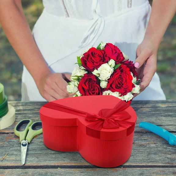 HONMEET Red Heart Shaped Box for Valentine's Day and Special Occasions