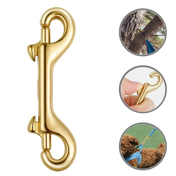 HONMEET Solid Brass Double Ended Snap Hook for Decoration with Durable Golden Finish for DIY Projects