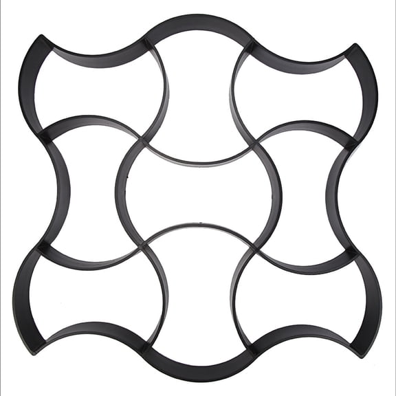HONMEET Outdoor Masonry Forms Black Plastic Garden Paving Mold for Concrete Projects 1 Piece