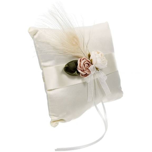HONMEET Bridal Rings Bearer Pillow to Decorate Wedding Ceremony 1Set