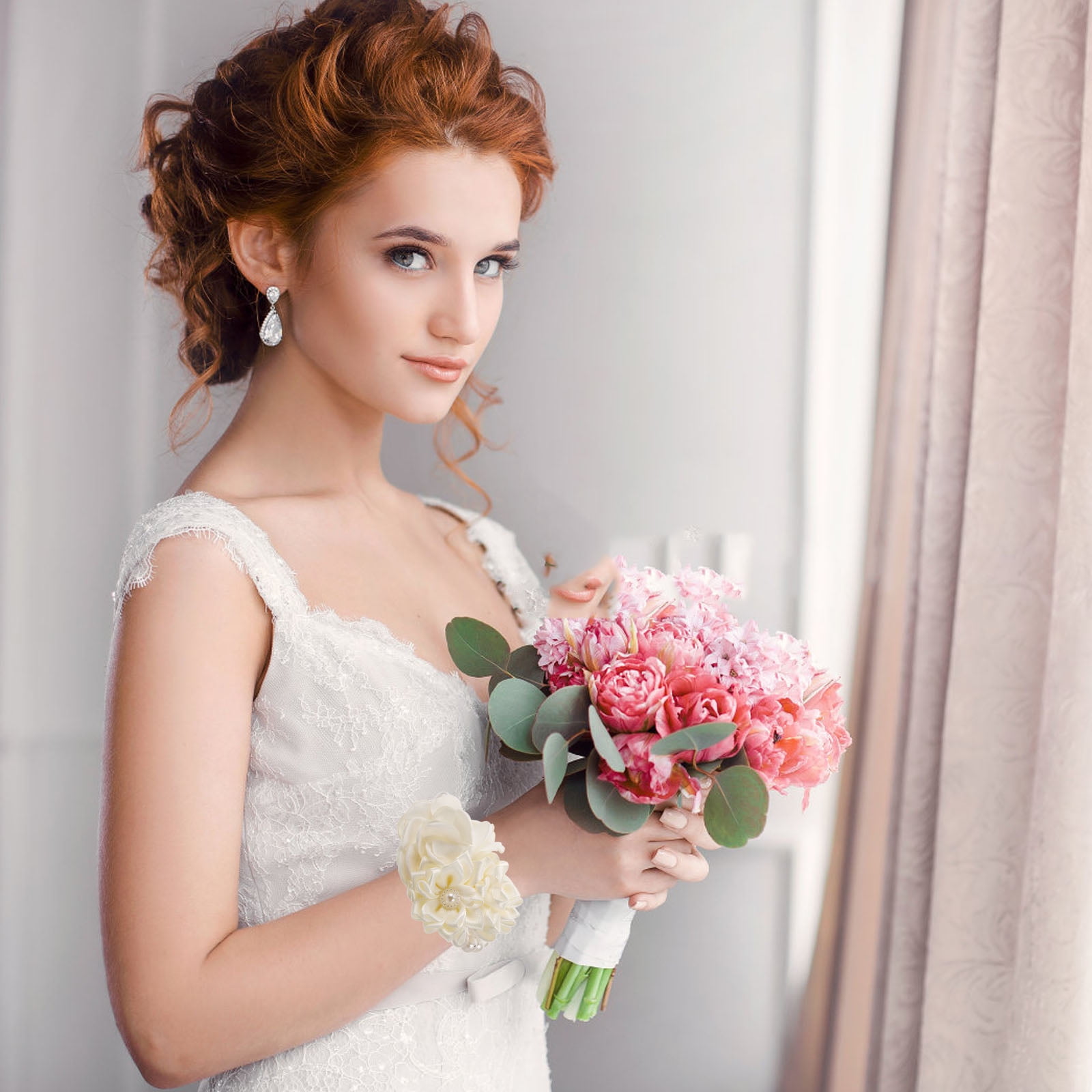 corsage for beige dress French Connection Sydney Dress