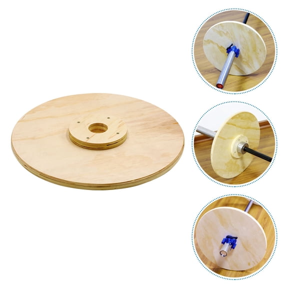 HONMEET Weight Lifting Dumbbell Plate in Beige Wood Finish, 1 Piece for Strength Training and Fitness