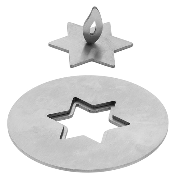 HONMEET Candlesnuffers 1Set Hexagonal Star Silver For Householders To Safely Extinguish Candle Flames