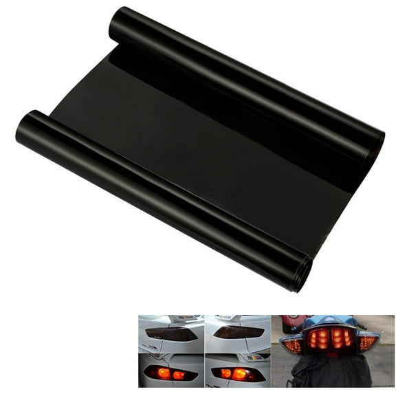 HONMEET Black Car Headlight Decals with High Transparency Scratch Film for Vehicle Lighting Accessories