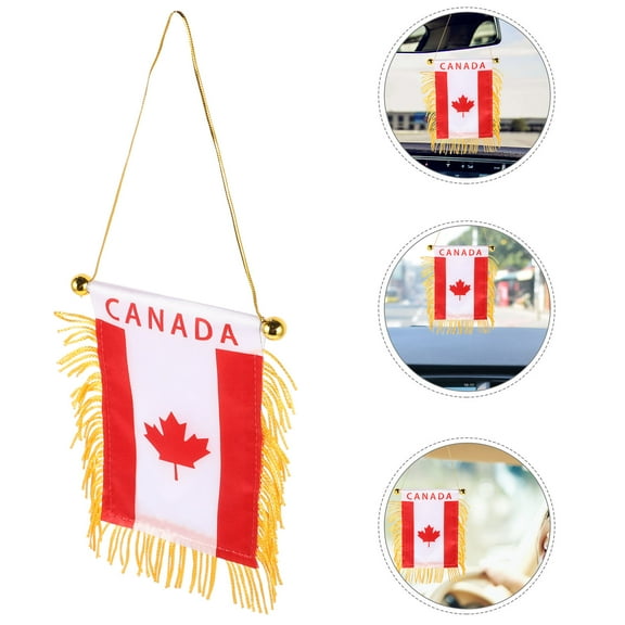 HONMEET 6-Pack Mini Car Flags in Assorted Colors, Vehicle Decor Accessories for Cars, Trucks, SUVs, and Automobiles