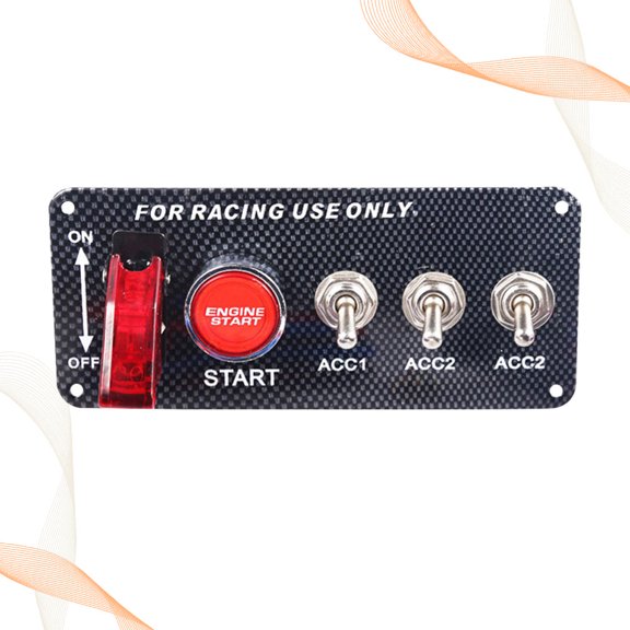 HONMEET Ignition Panel Car Switch Black Compatible with Racing and Performance Cars