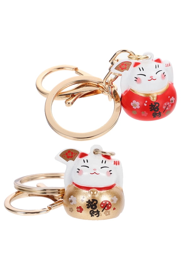 Cartoon Cute Keychain in Assorted Color for Bags and Keys 2Pcs