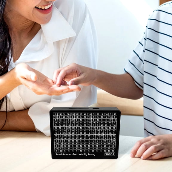 HONMEET Cash Wooden Money Saving Box for Adults 1Pcs