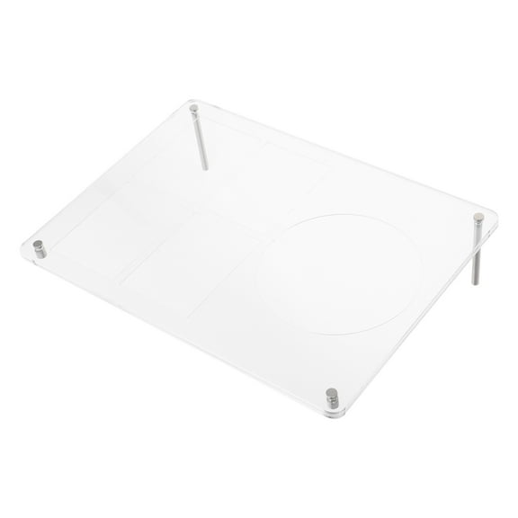 HONMEET Clear Acrylic CD Display Rack and Photo Frame Holder Organizer for Entertainment Center, 1 Piece Storage Solution
