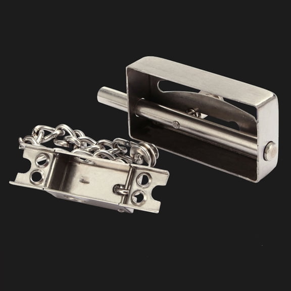 HONMEET Chain Lock for Front Door Silver Security Ventilation Viewing Gap 1Pcs