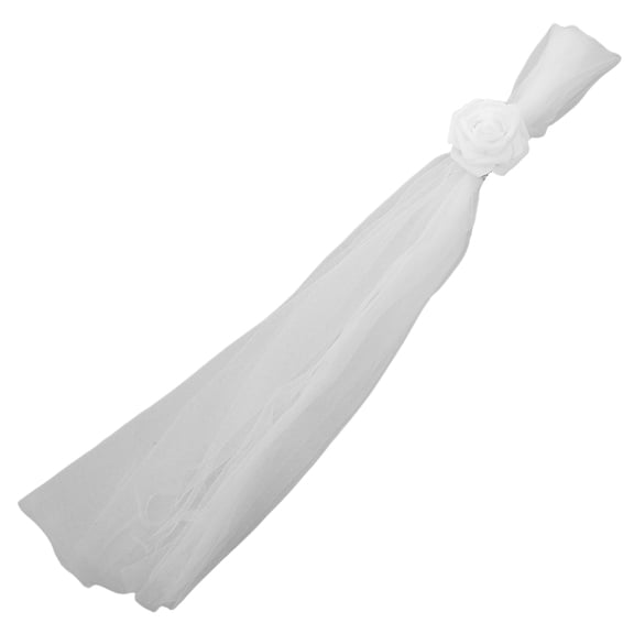 HONMEET White Polyester Wedding Chair Flowers and Aisle Decorations Set for Elegant Ceremony Seating