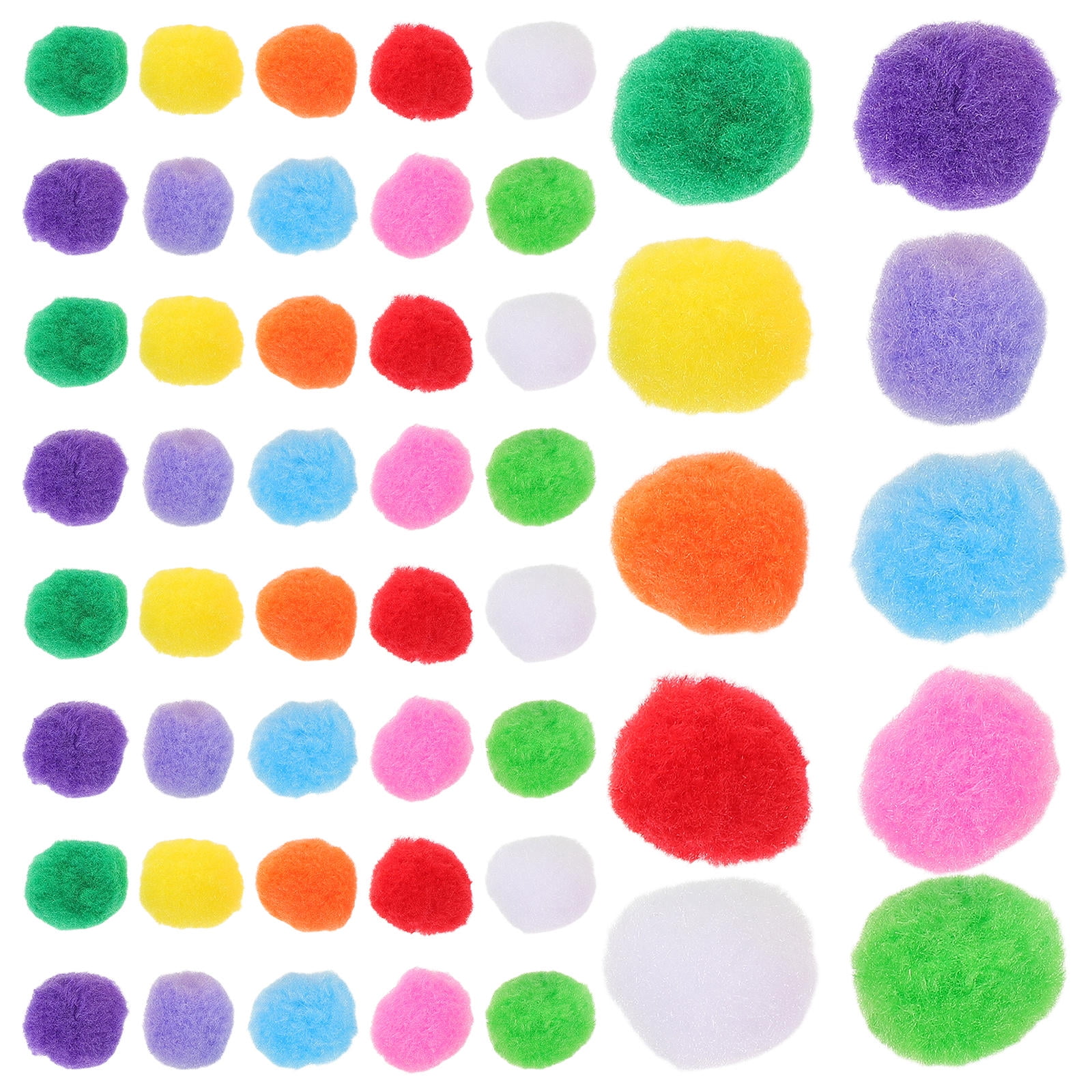 HONMEET Soft Multicolor Pom Poms for Cheerleading, Crafts, Party Decorations, Projects and Fun Activities