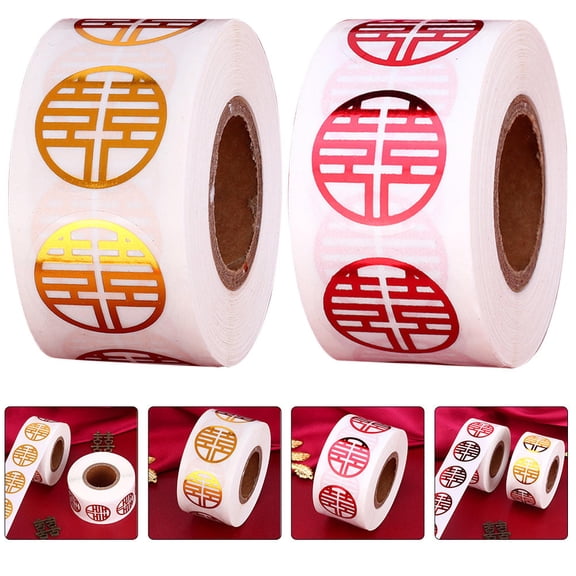 HONMEET Wedding Xi Stickers Assorted Colors Traditional Decorative Sealing Labels for Invitations and
