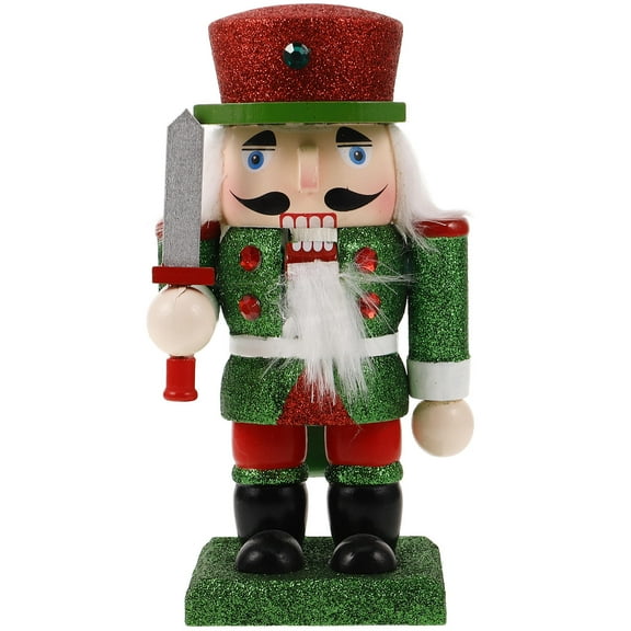 HONMEET Nutcracker Soldier Figurine Traditional Wood 1Pcs 7.1x2.9x2.6in