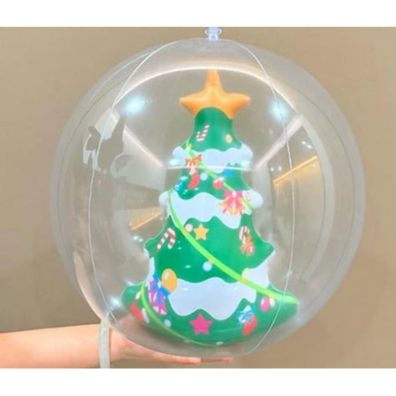 HONMEET Inflatable Christmas Ball PVC Multi-Color for Garden and Yard Decorations