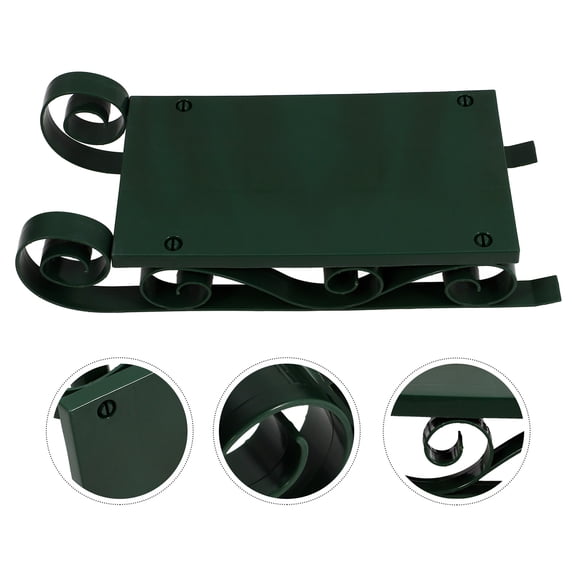 HONMEET Green Christmas Sleigh Figurine for Holiday Decorations and Festive Home Decor Accents