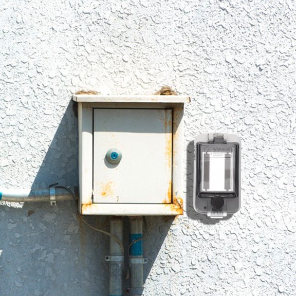 HONMEET Circuit Distribution Boxes Grey Clear Cover with Easy Open Design for Electrical Safety