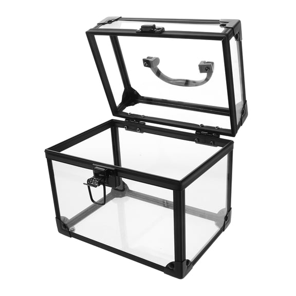 HONMEET High Capacity Black Dvd Storage Box with Transparent Cover for Discs