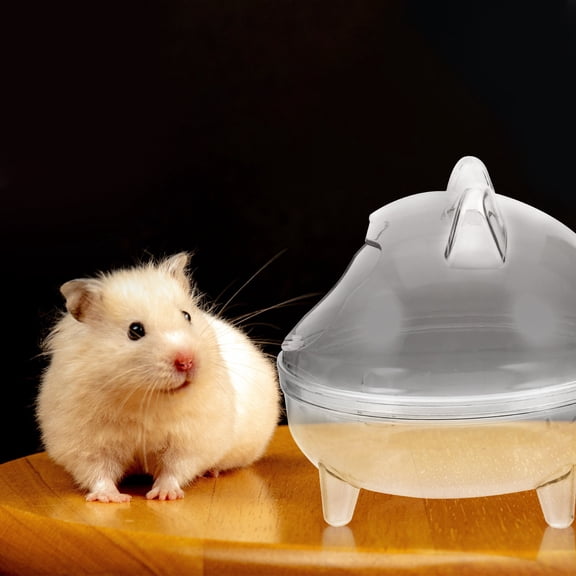 HONMEET Clear Hamster Sand Bath Tub Practical Litter Box for Small Cage Accessories