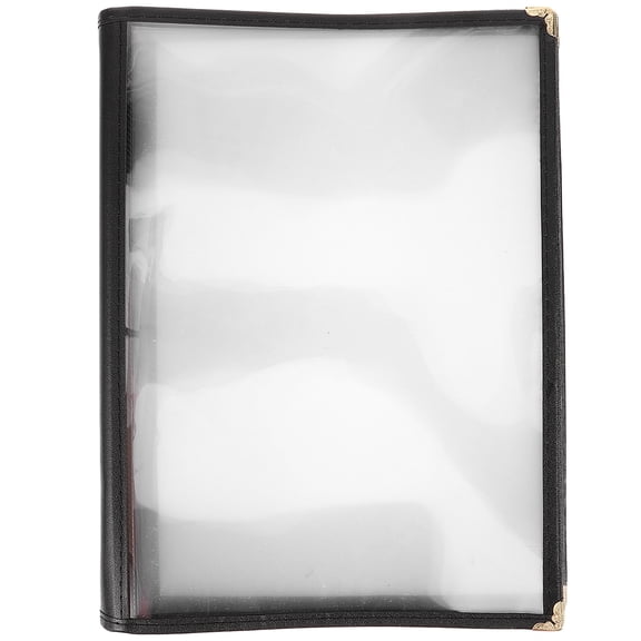 HONMEET Clear PVC Menu Holders for Restaurant, Transparent Menu Sleeves, Sleek Tabletop Display for Cafes and Dining