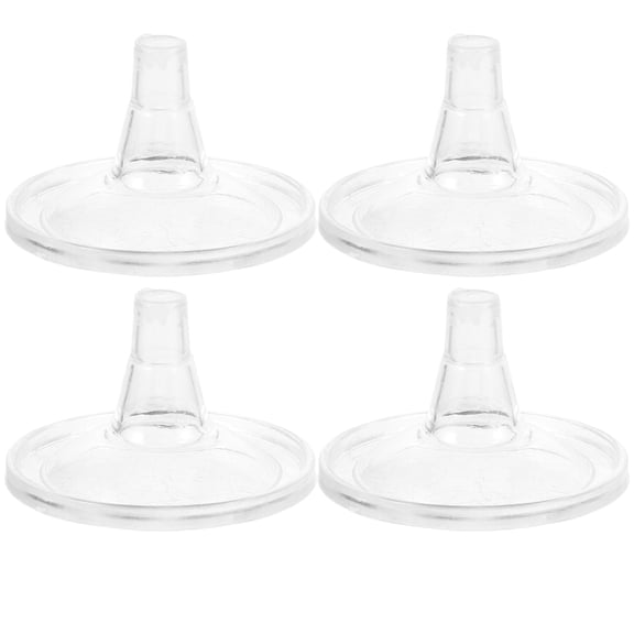 HONMEET Clear PVC Crystal Display Stands, 4 Pack Transparent Sphere Holder Bases for , Orb, Glass Home Decor