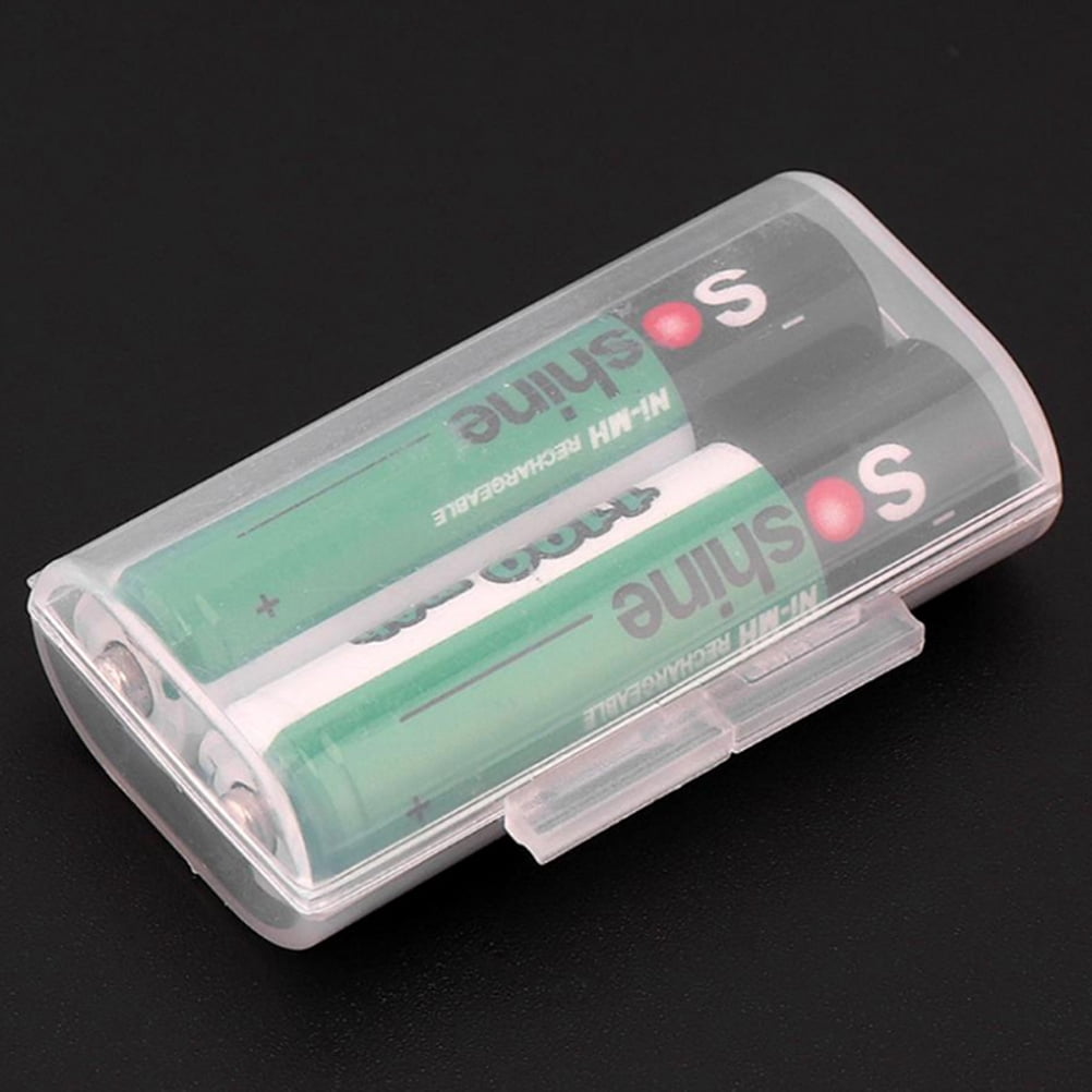 Short Aaa HONMEET Transparent Plastic Battery Holder Case for Compact Aaa Battery ...