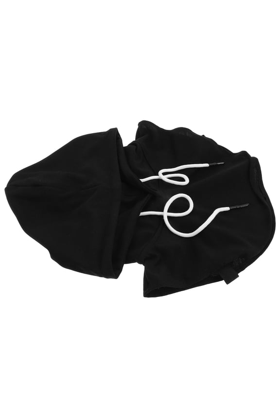 Black Hoodie Coat Hood Replacement with Detachable Collar, Versatile Travel Outerwear for All Seasons