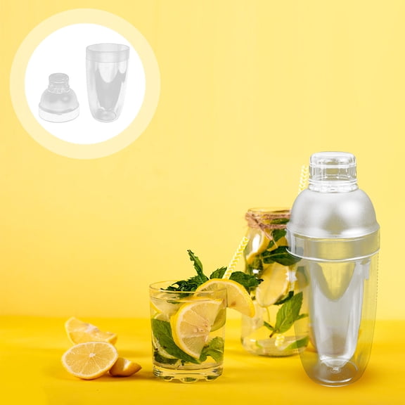 HONMEET Transparent Plastic Shaker Kit for Cocktails and Iced Coffee, 1 Set Bar Mixing Tool
